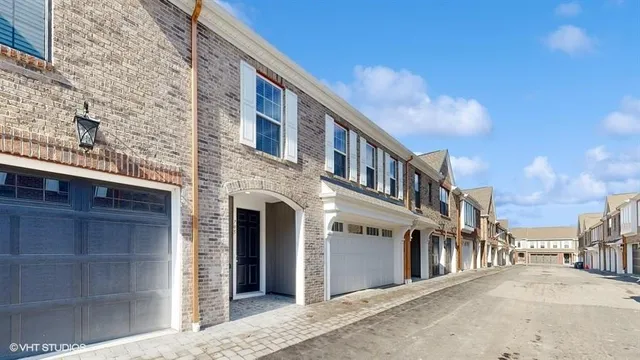 a view of a building with a street