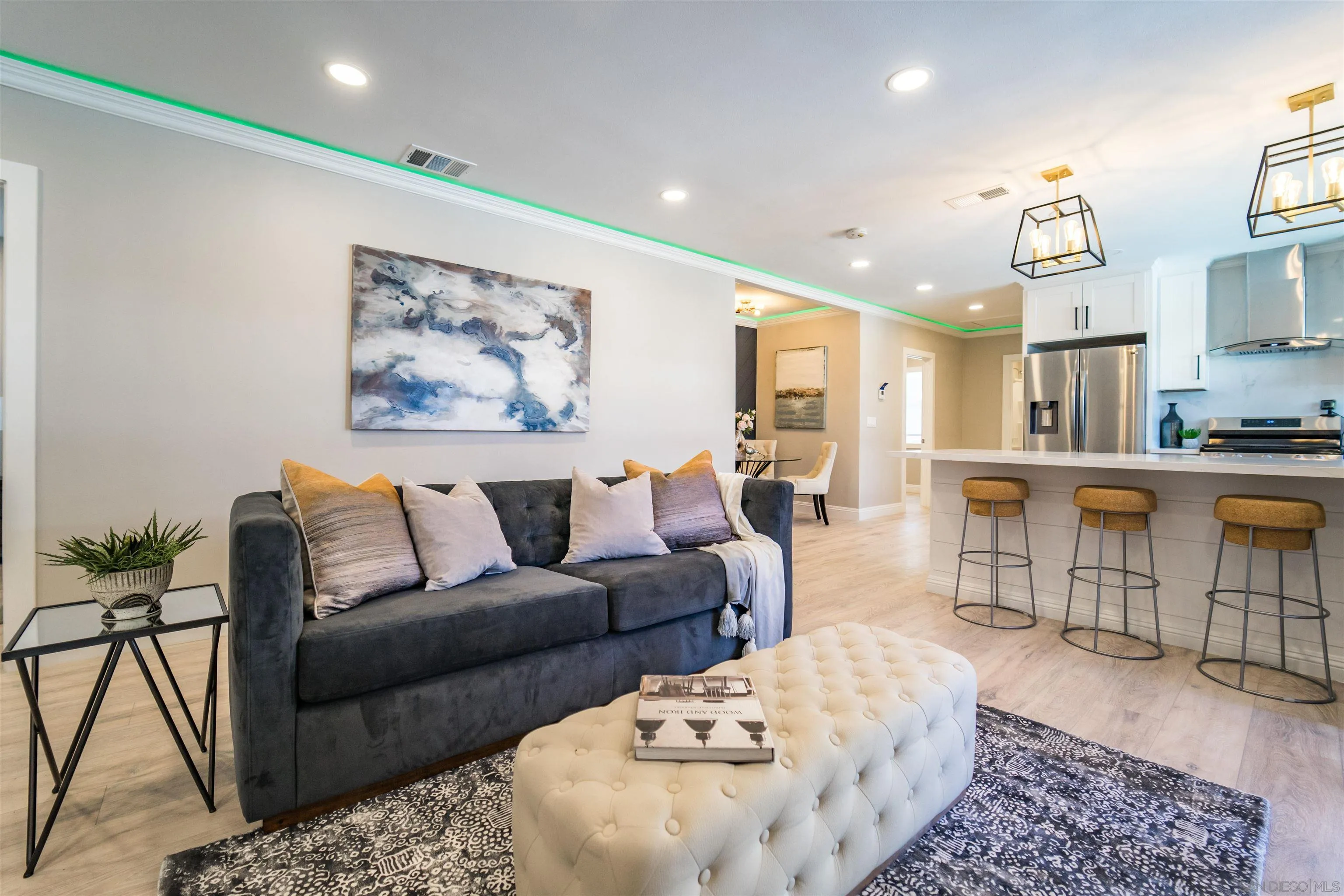 3752 Harris Street La Mesa, CA 91941 - Photo 7 of 24 a living room with furniture and kitchen view
