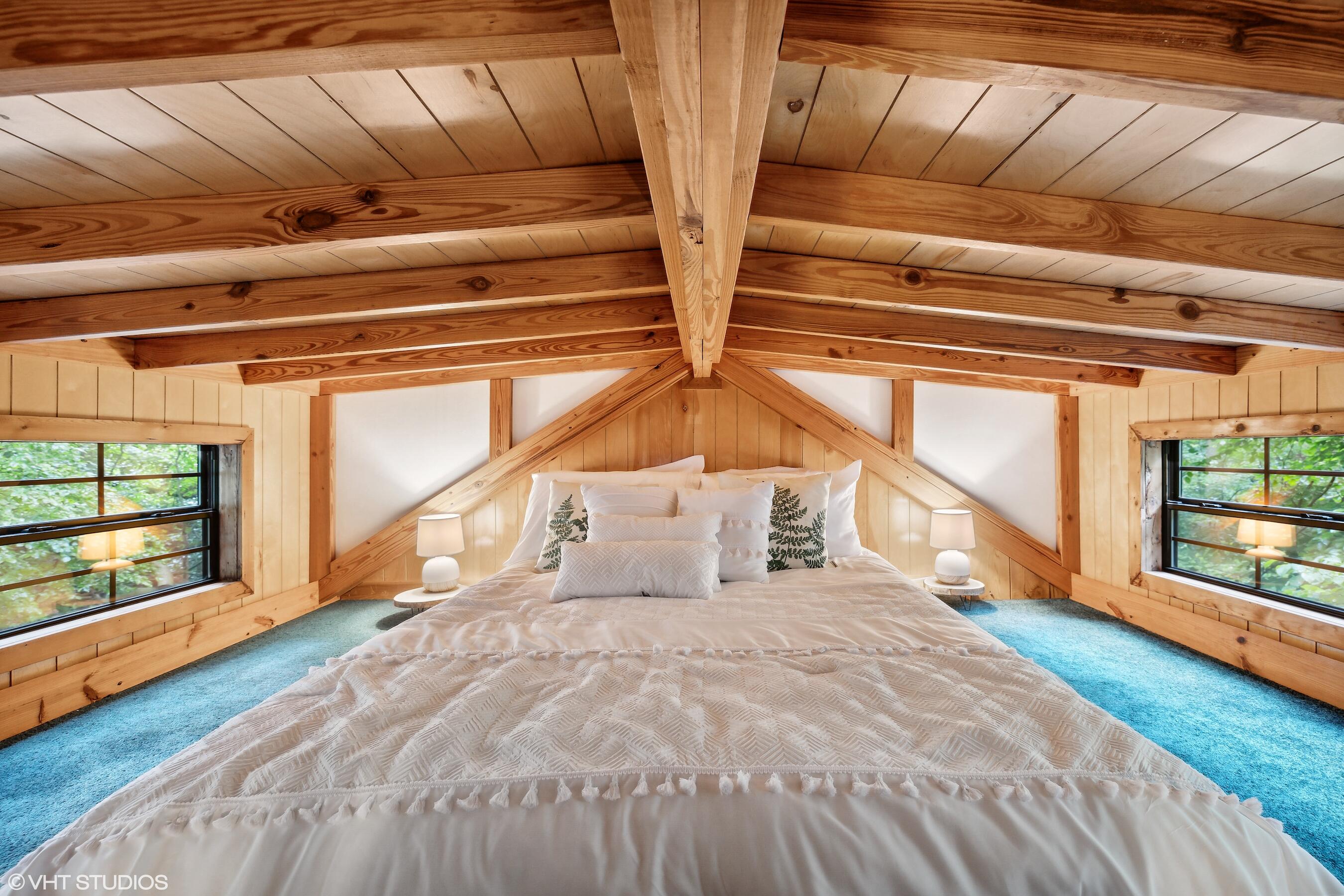 53 Tryon Farm Lane Michigan City, IN 46360 - Photo 16 of 30 a bedroom with a bed and a large window with outer view