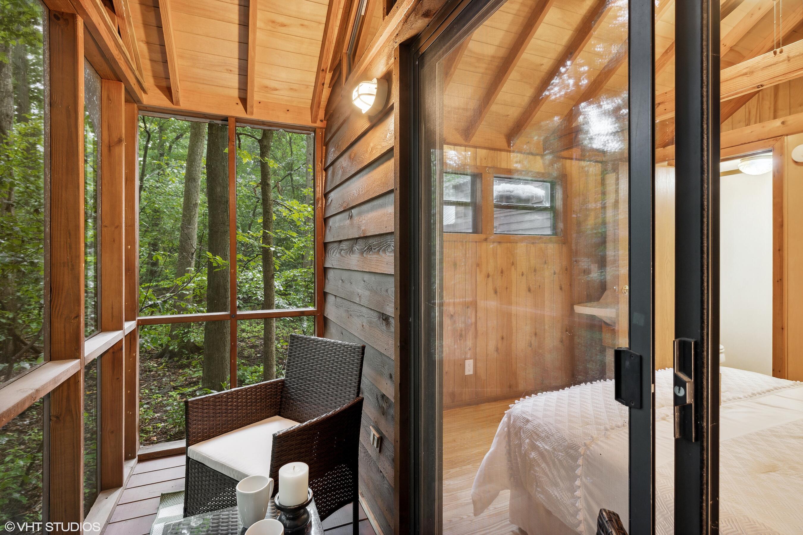 53 Tryon Farm Lane Michigan City, IN 46360 - Photo 20 of 30 a balcony view with a large window and sitting area