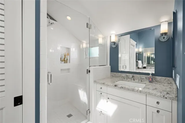 a view of a garage with rack and bicycle