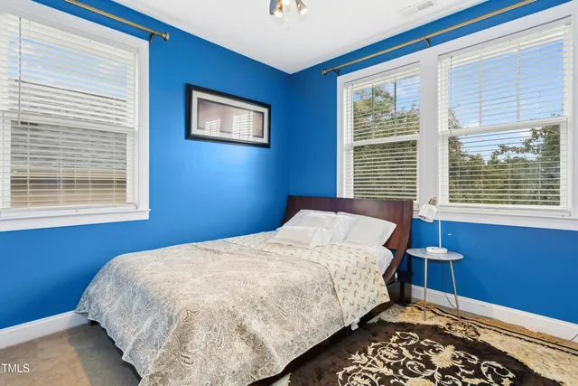 a view of a trees in a park