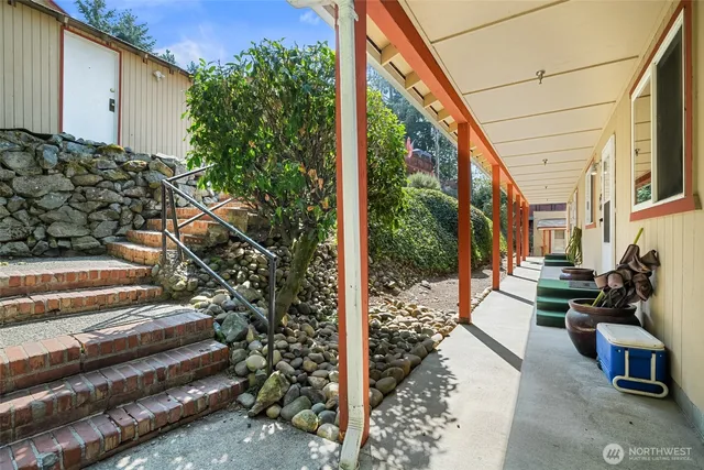 a view of outdoor space and porch