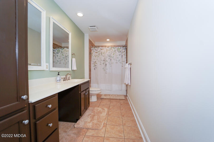 5281 Purple Road Byron, GA 31008 - Photo 29 of 42 a bathroom with a double vanity sink a toilet and shower