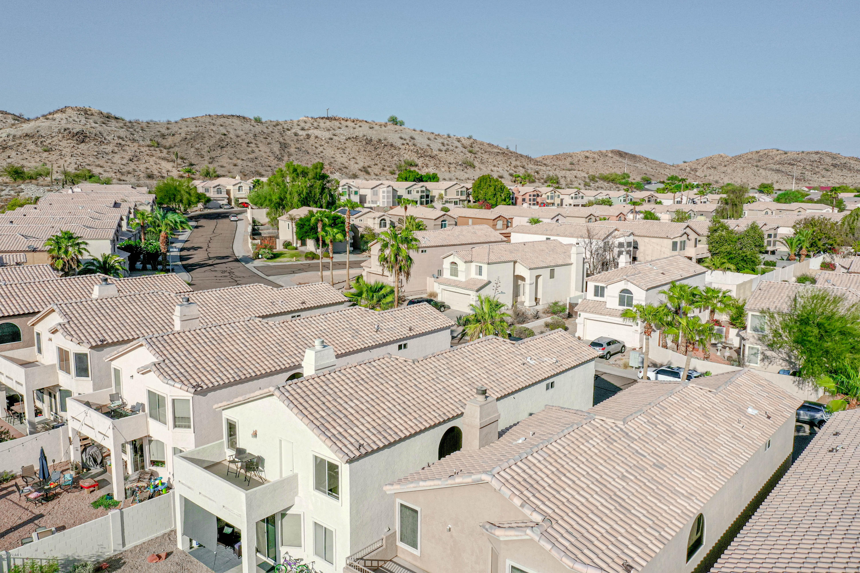 16666 South 21st Street Phoenix, AZ 85048 - Photo 41 of 43 an aerial view of a house with a mountain