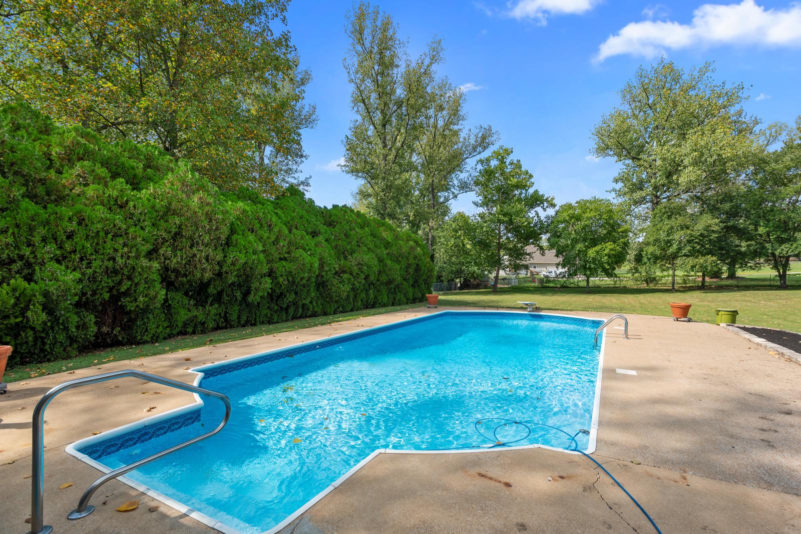 682 Baker Road Columbia, TN 38401 - Photo 22 of 30 a view of a swimming pool with an outdoor seating area