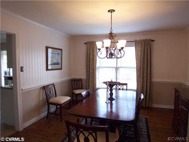 11435 Poplar Ridge Road Richmond, VA 23236 - Photo 6 of 11 Dining Room - Formal dining with pine floors.