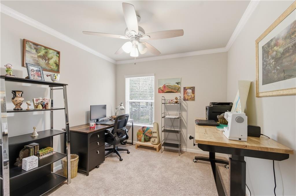 36 Birch River Court Dallas, GA 30132 - Photo 20 of 49 a view of a workspace with furniture and a window