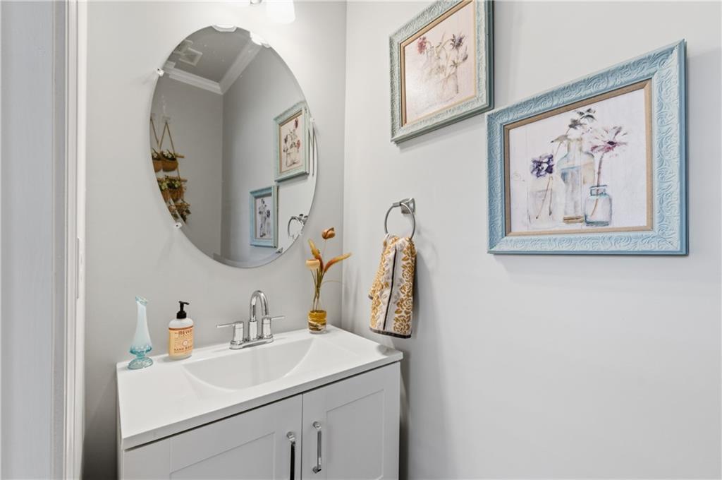 36 Birch River Court Dallas, GA 30132 - Photo 4 of 49 a bathroom with a sink and a mirror