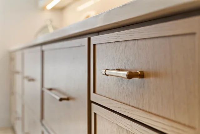 a close view of a shower in the bathroom