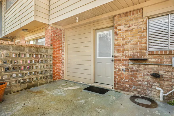 a view of a wooden door