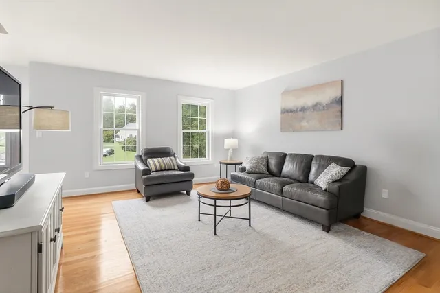 a living room with furniture and a couch
