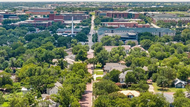 an aerial view of multiple house