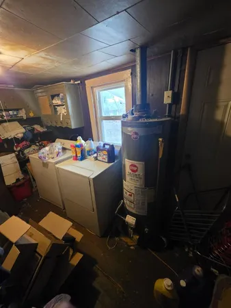a room with storage and utility