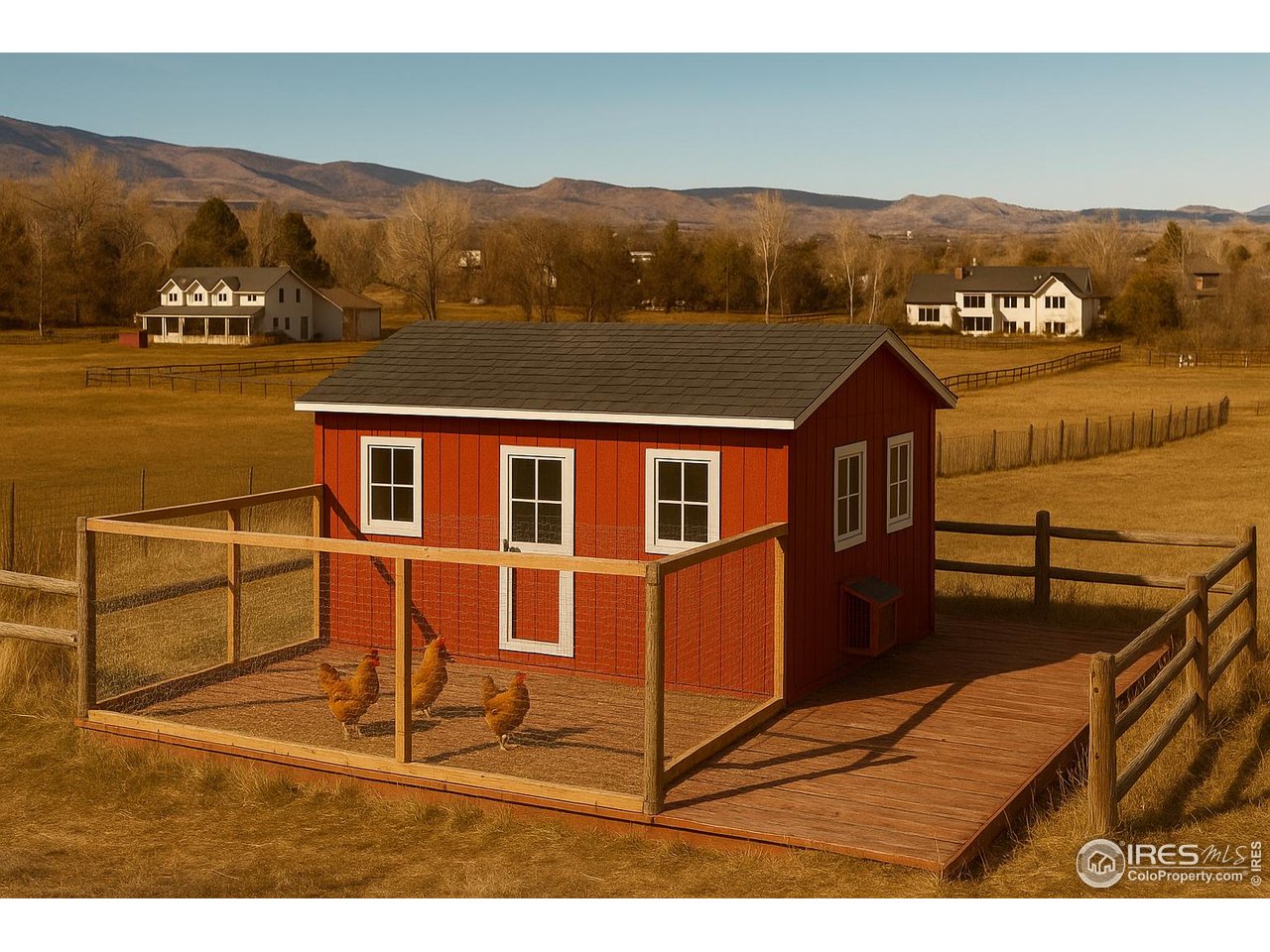 4963 Kelso Road Boulder, CO 80301 - Photo 46 of 49 Chicken Coop Rendering on Platform
