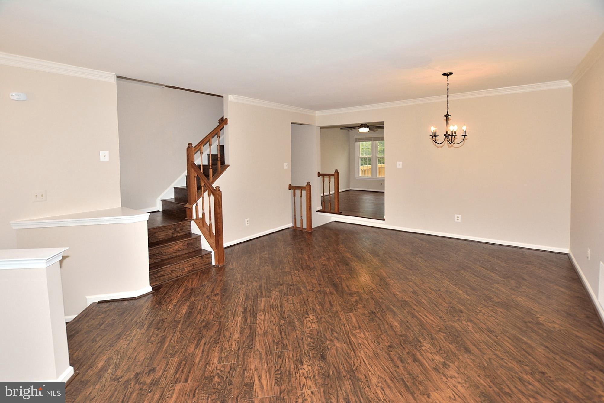 Living room / dining room with newer wood laminate