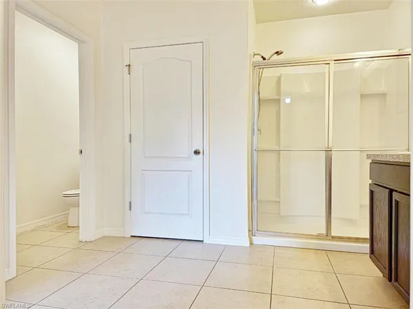 a view of an empty room with painted walls
