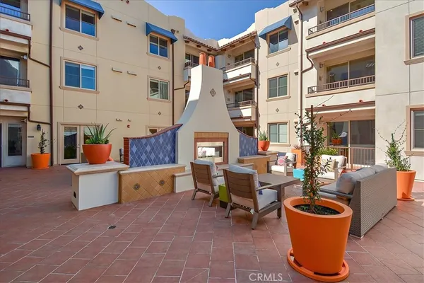 a view of an outdoor sitting area