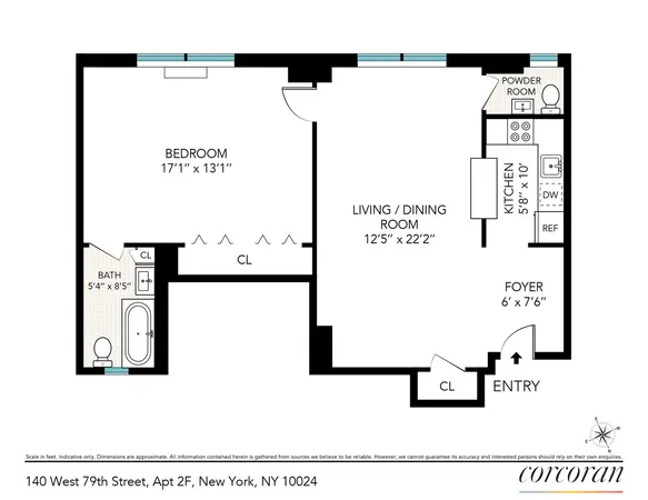$4,950 | 140 West 79th Street, Unit 2F | Upper West Side