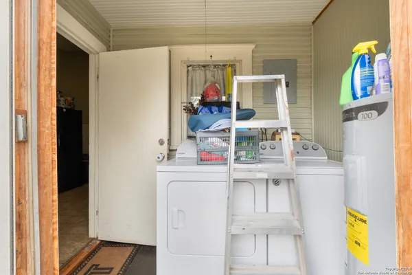 a room with storage and utility