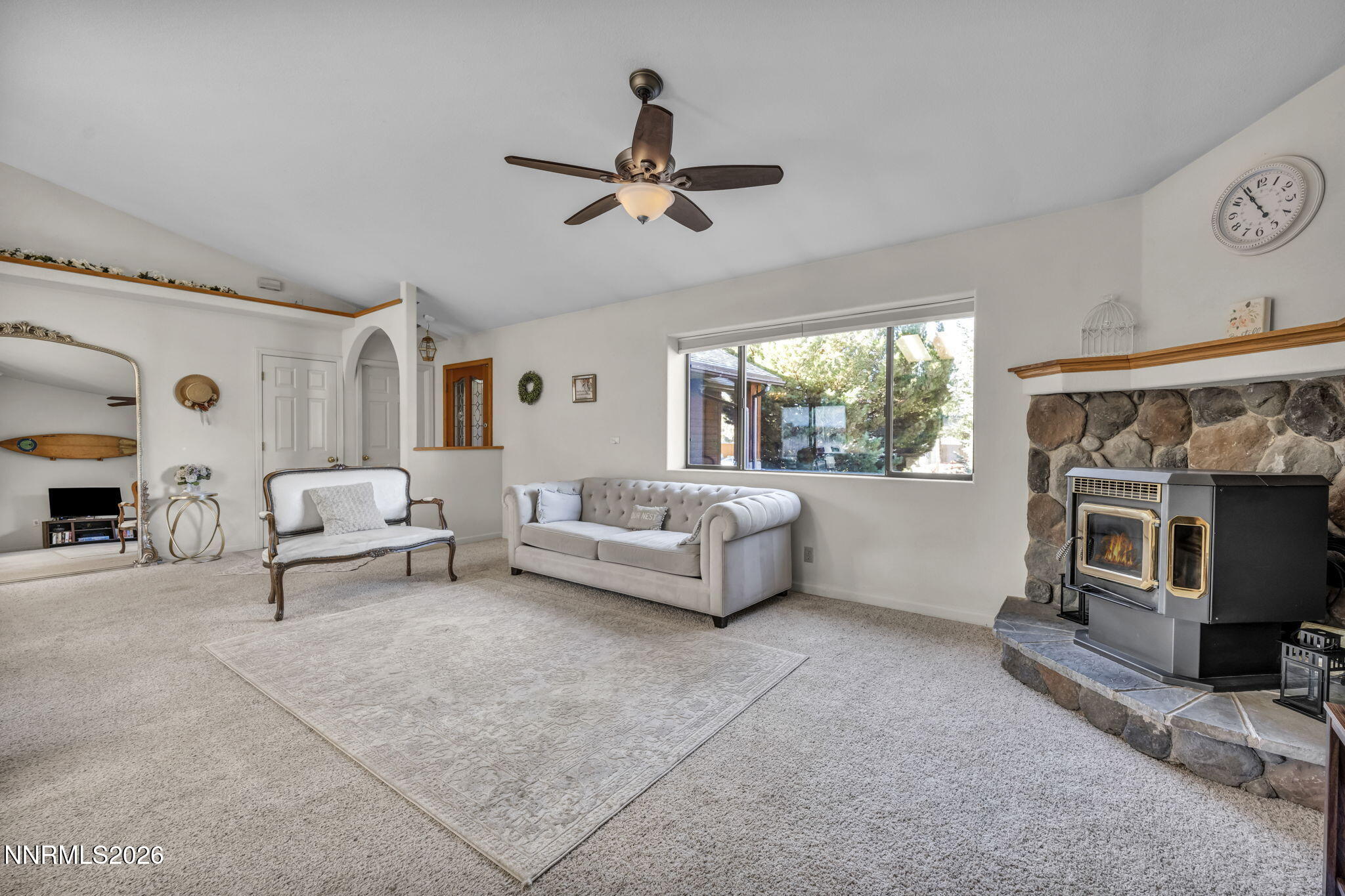 1317 Bridle Way Minden, NV 89423 - Photo 23 of 57 a living room with furniture and a fireplace