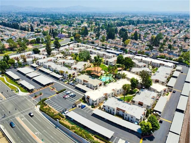an aerial view of a city