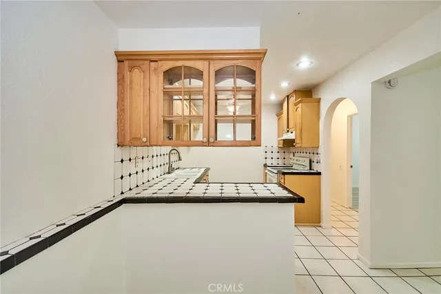 a bath room with window