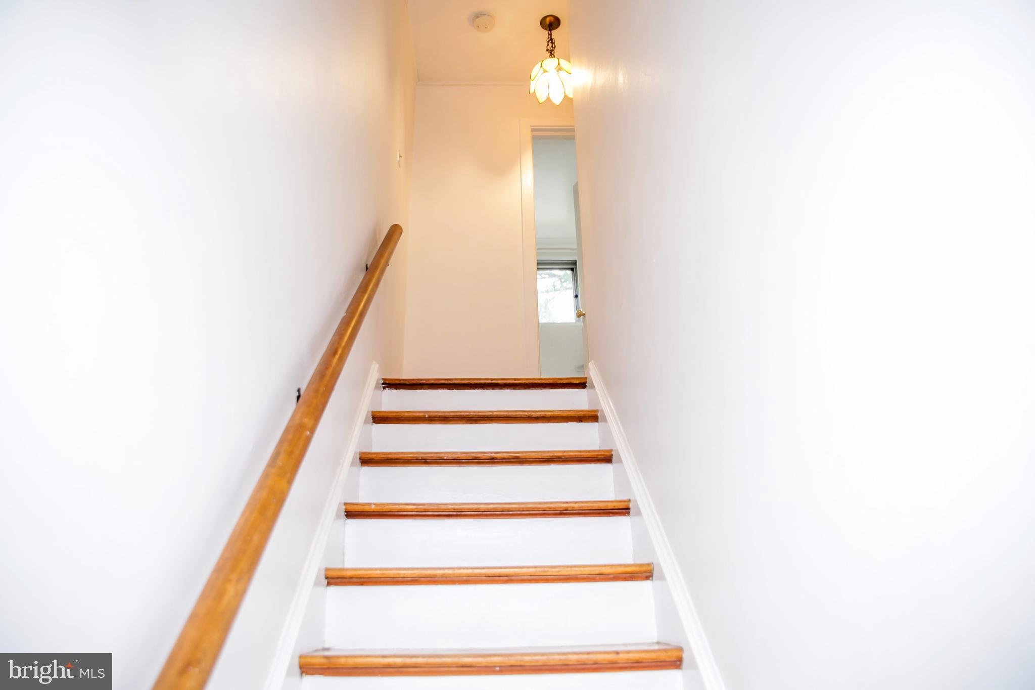 51 Ridge Road, Unit C Greenbelt, MD 20770 - Photo 11 of 27 Hardwood stairs with freshly painted risers.