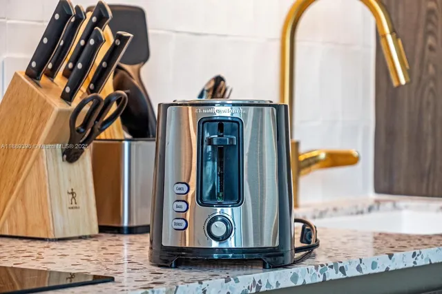 a close view of utility room