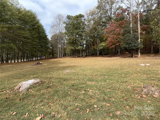 a view of empty room with trees