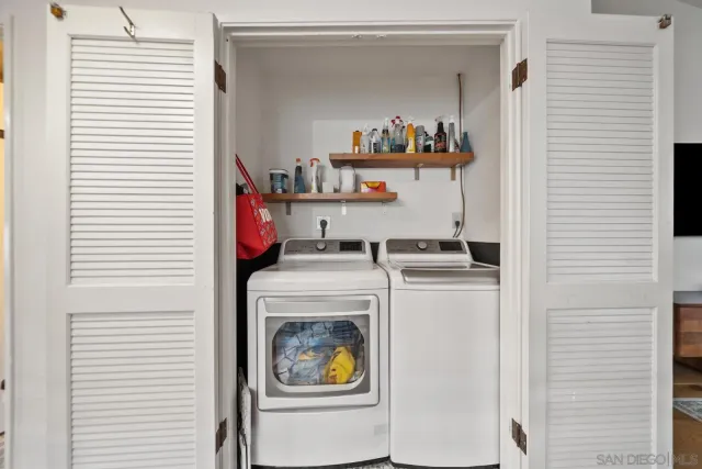 a room with storage and utility