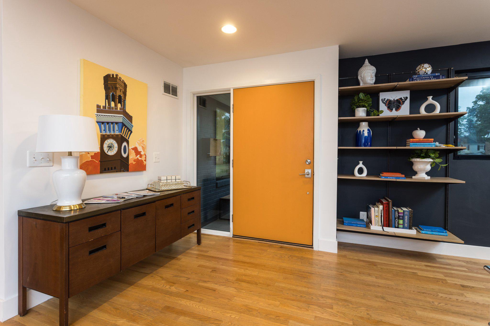 7006 Copeleigh Road Baltimore, MD 21212 - Photo 5 of 43 a view of workspace with cabinet and book shelf