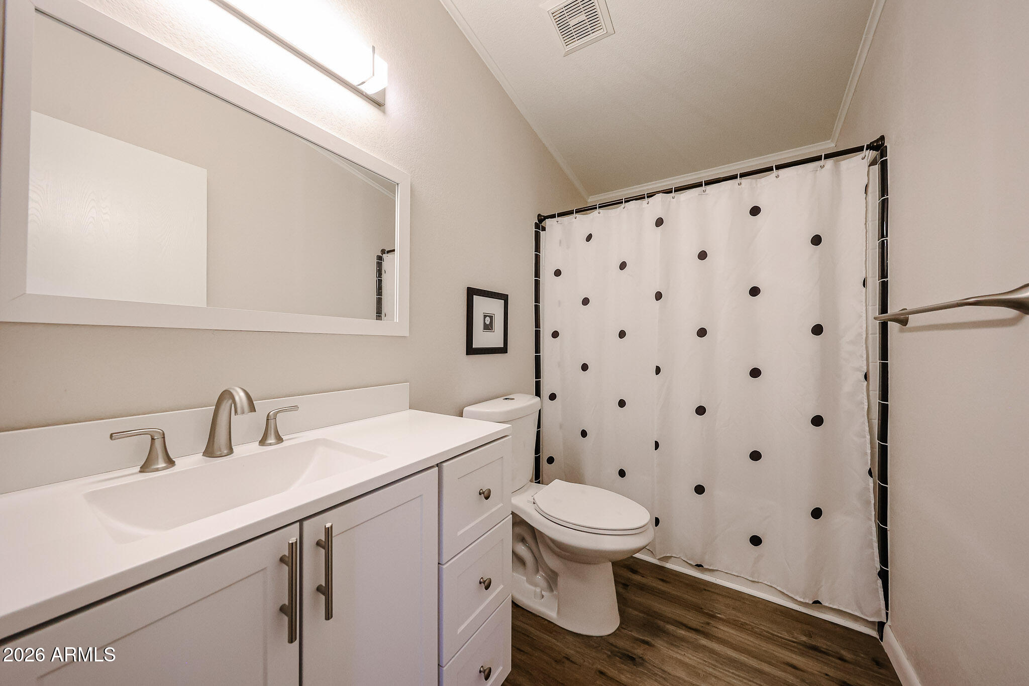 3901 East Pinnacle Peak Road, Unit 109 Phoenix, AZ 85050 - Photo 21 of 31 a bathroom with a sink toilet and shower