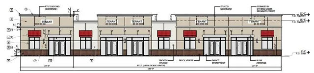 a view of a building from a balcony