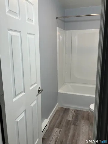 a view of a door in the house