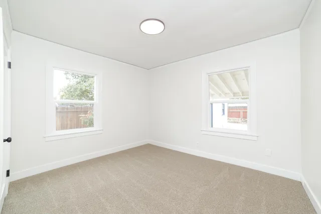 an empty room with a window