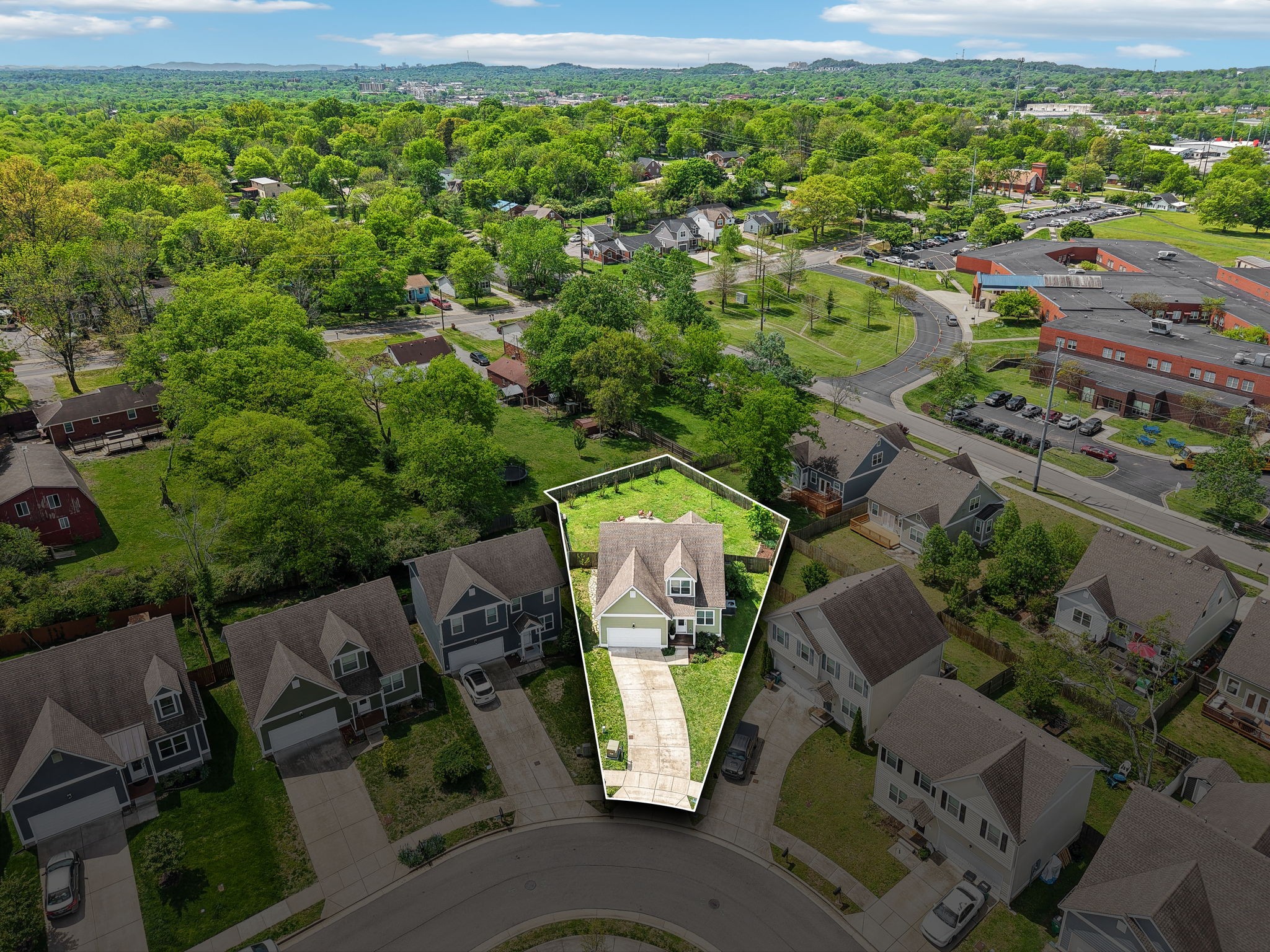 712 Ellie Drive Madison, TN 37115 - Photo 35 of 35 an aerial view of a house with a yard pool outdoor seating and yard