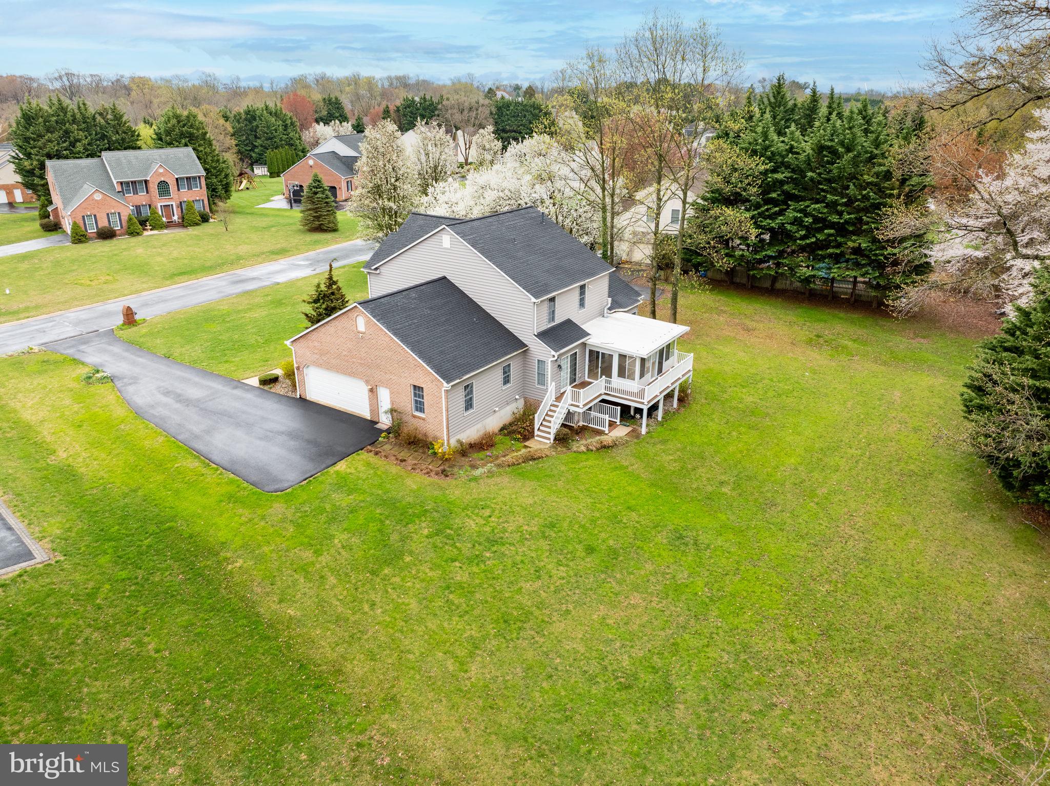 511 Copeland Road Fallston, MD 21047 - Photo 45 of 49 an aerial view of a house with garden space and a lake view