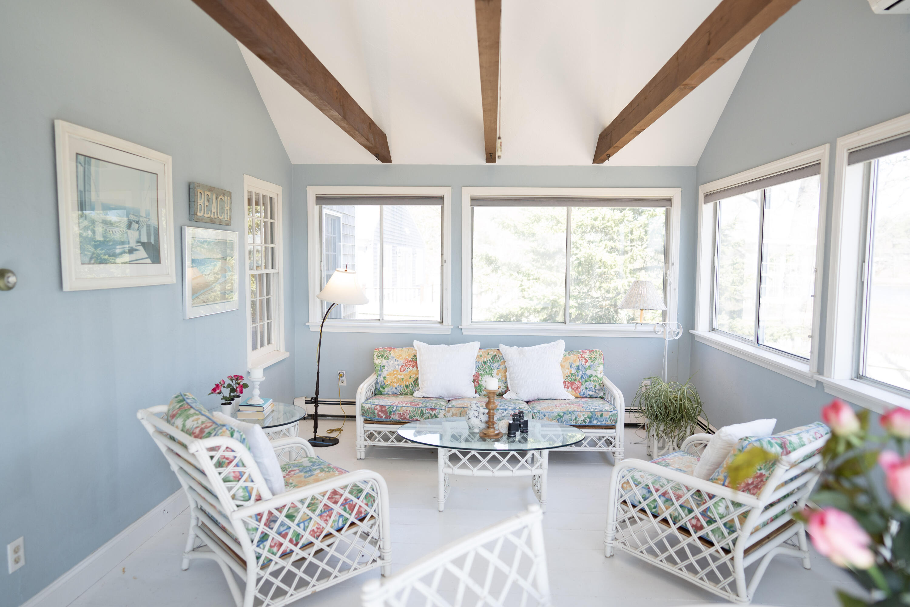 72 Cove Road South Dennis, MA 02660 - Photo 5 of 37 a living room with furniture and floor to ceiling windows