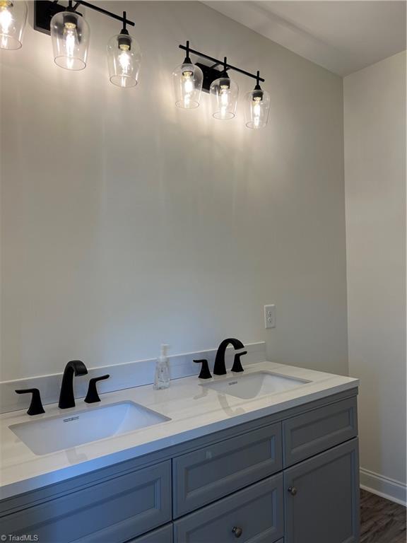 132 Koontz Avenue Lexington, NC 27295 - Photo 12 of 25 Primary Bath room. Builder does not buy mirrors. If buyer wants to buy their mirrors, builder will install.