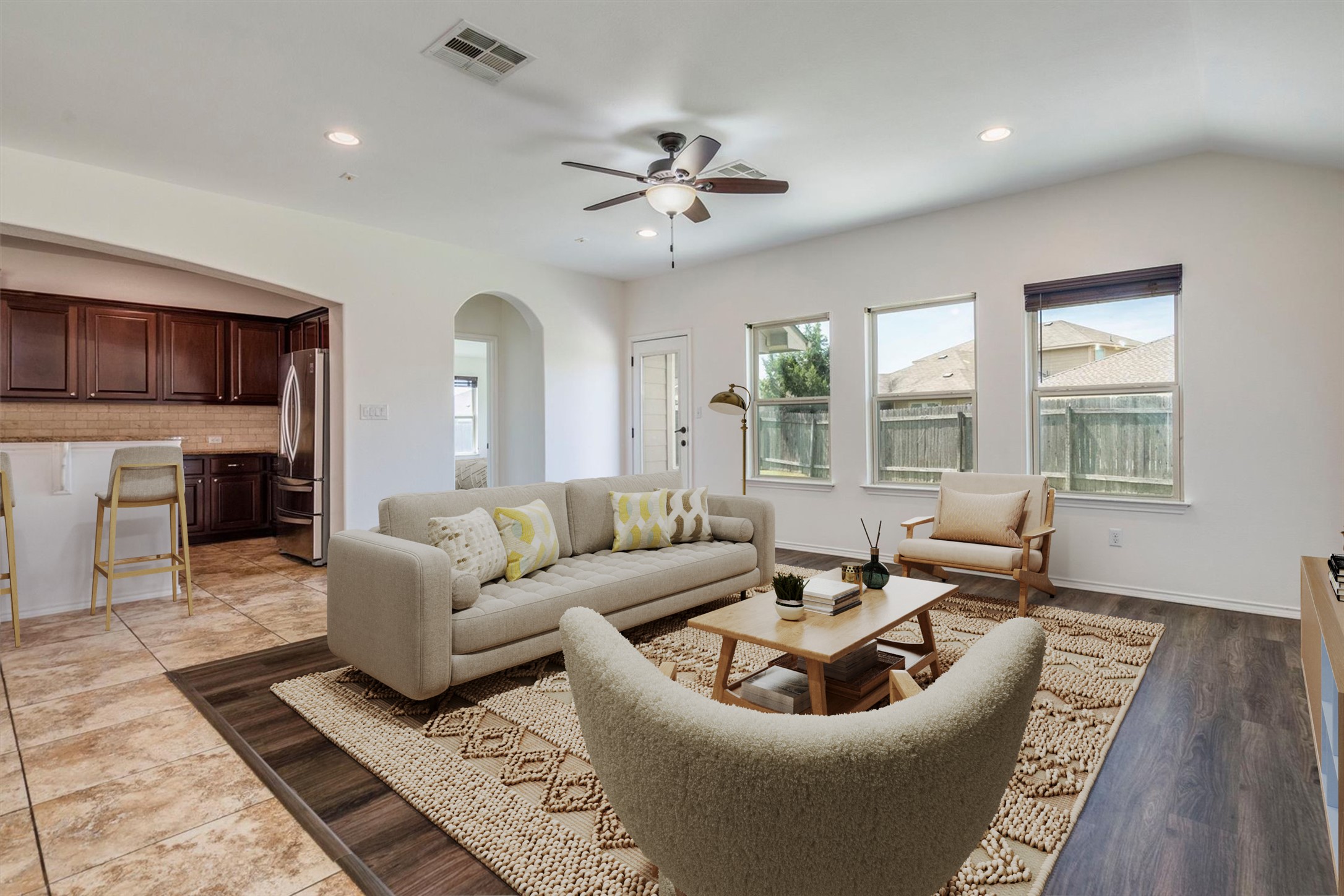 16829 Ruggio Road Pflugerville, TX 78660 - Photo 9 of 40 a living room with furniture and a large window