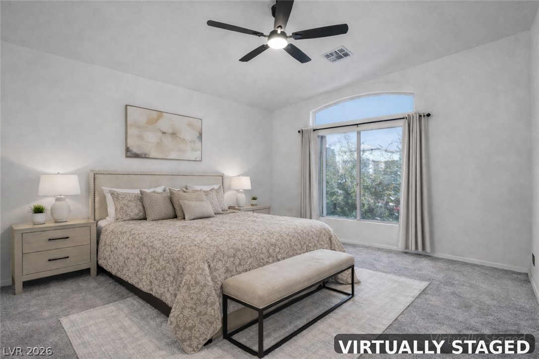 2132 Polynesia Circle Henderson, NV 89074 - Photo 13 of 25 A calm retreat featuring high ceilings, abundant natural light, and a spacious layout designed for comfort and relaxation. This room is Virtually Staged.
