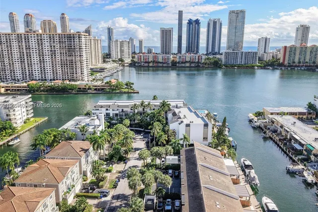 a view of a city and lake