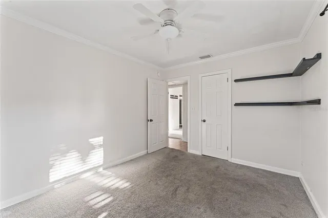 a view of a room with an empty space