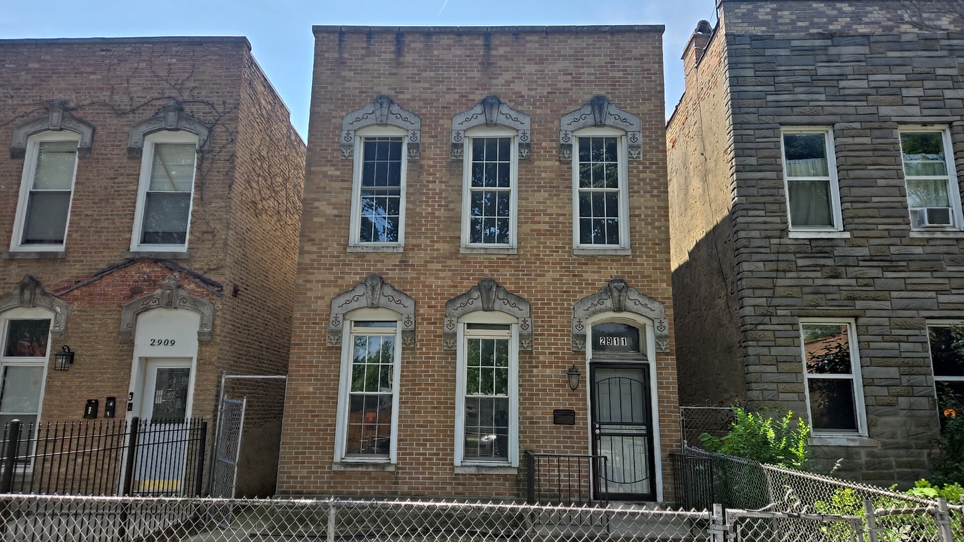 a front view of a house