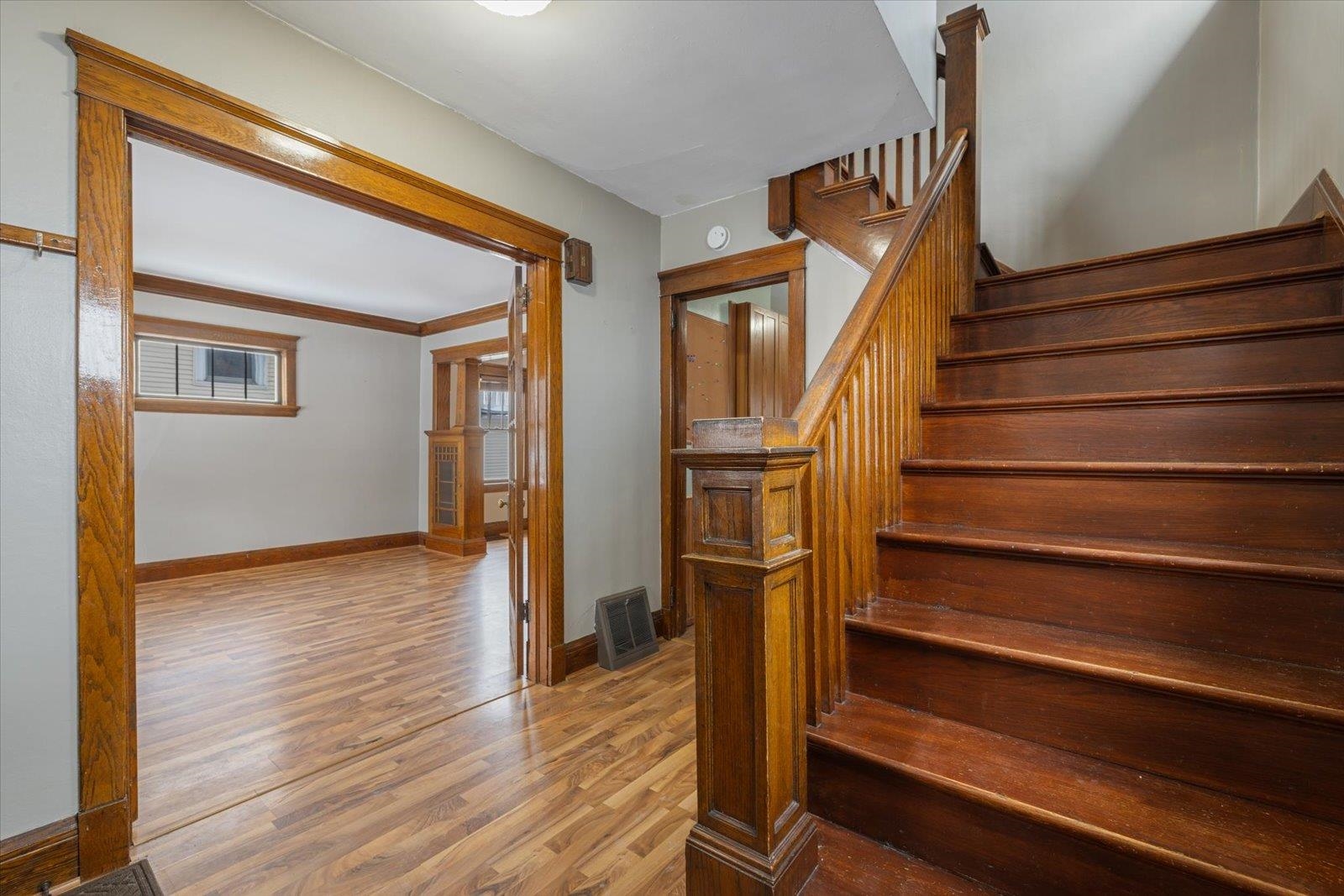 3070 Restormel Street Duluth, MN 55806 - Photo 15 of 48 Stairs with wood finished floors and baseboards