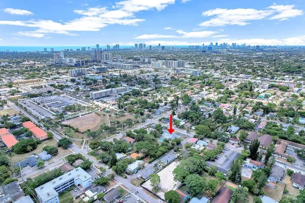 an aerial view of a city