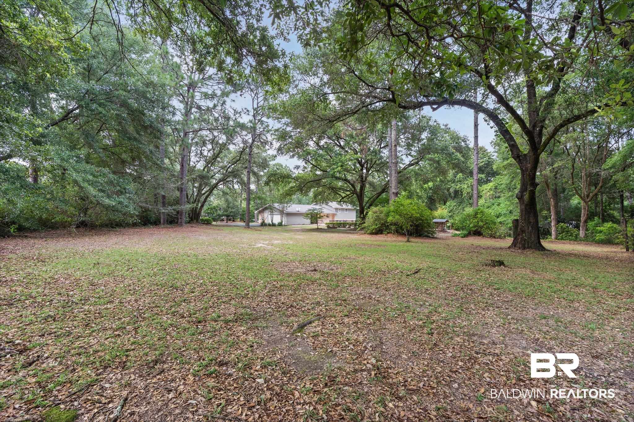 8301 Fordham Road Mobile, AL 36619 - Photo 37 of 57 Expansive grassy area with mature trees and a distant single-story residence