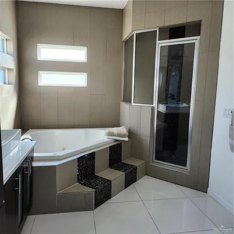 a room with table and window