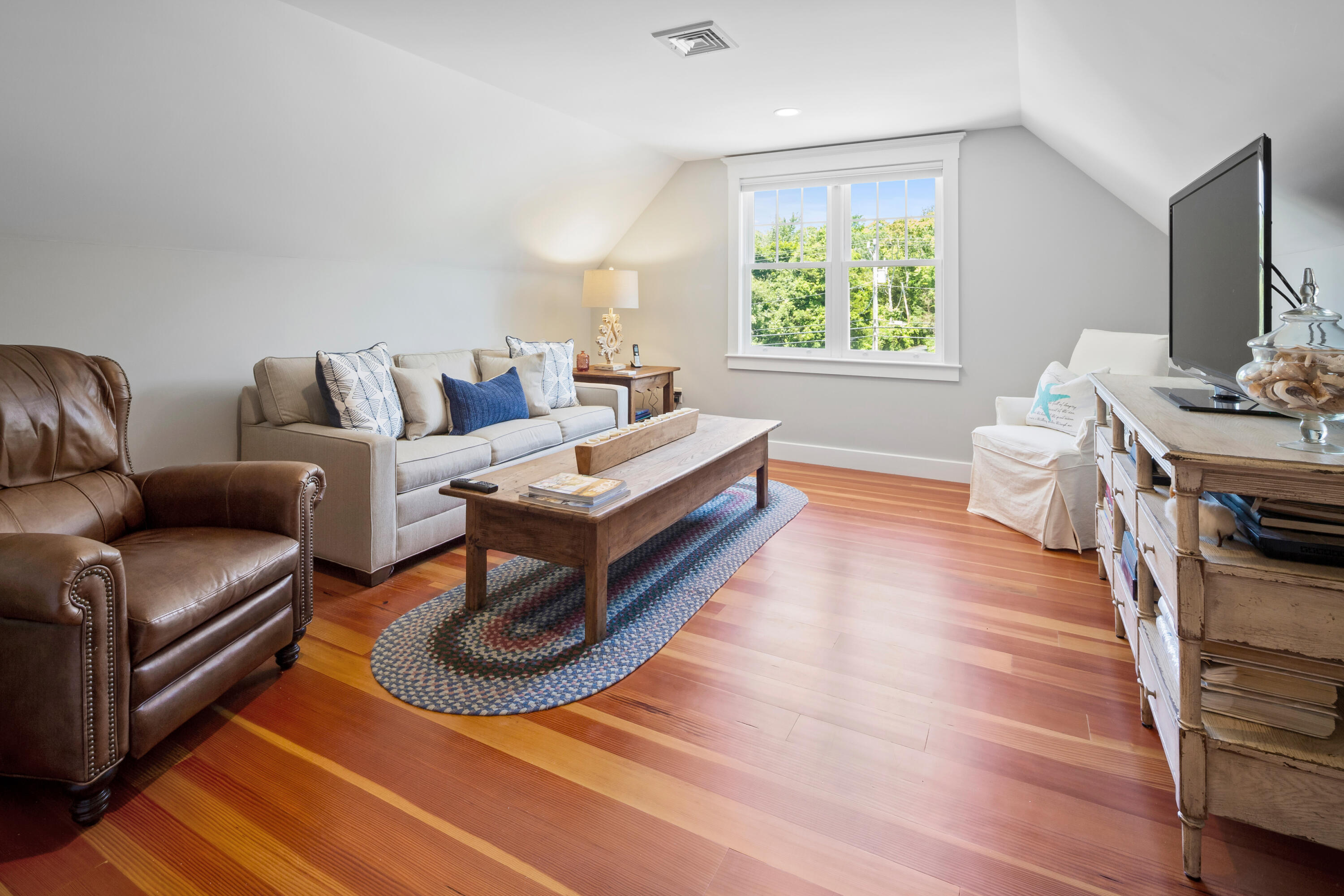 91 Pochet Road Orleans, MA 02653 - Photo 59 of 77 a living room with furniture and a flat screen tv